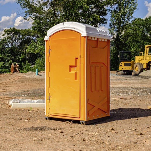 can i customize the exterior of the portable restrooms with my event logo or branding in Three Bridges